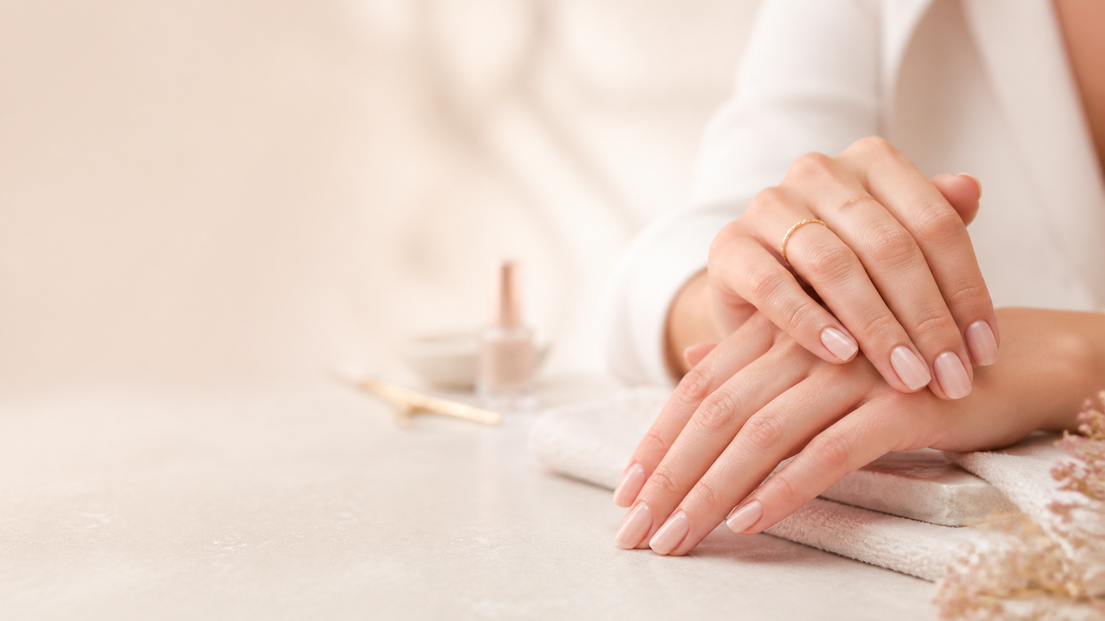 Manucure nude élégante réalisée par Natalia